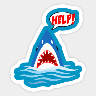 HELP THE SHARK Sticker